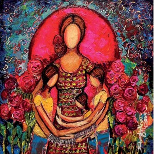 Shazly Khan, In every warm hug, magic unfolds, carrying love, comfort, and trust, 20 x 20 Inch, Acrylic on Canvas, Figurative Paintings, AC-SZK-130